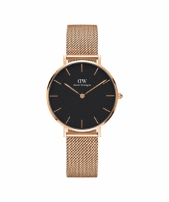 Classic Petite Melrose Black Dial Ladies Watch DW00100161
