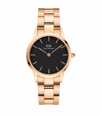 Iconic Link Quartz Black Dial Unisex Watch DW00100344