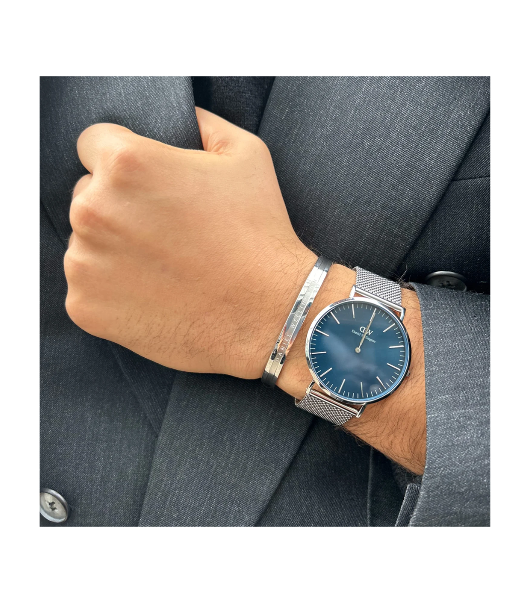 Classic Mesh Arctic Men's Blue Watch DW00100628 - Image 3