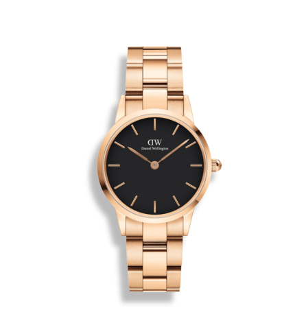 Iconic Link Quartz Black Dial Unisex Watch DW00100344