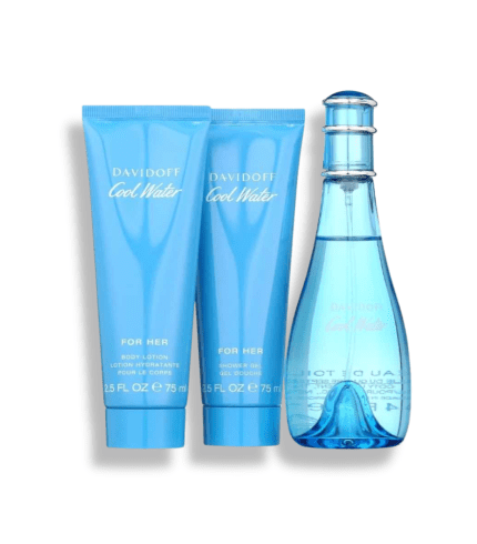 Cool Water Gift Set: Eau de Toilette with Shower Gel and Lotion