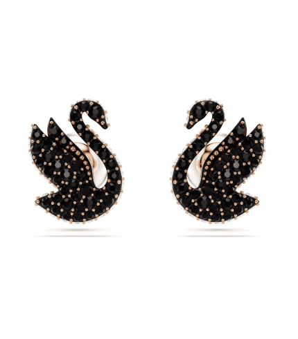 Swan stud earrings
